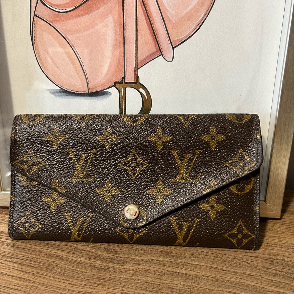 Louis Vuitton Brown Monogram Wallet Authentic